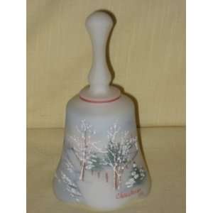  1991 Fenton Art Glass  Christmas  Bell   Hand Painted 