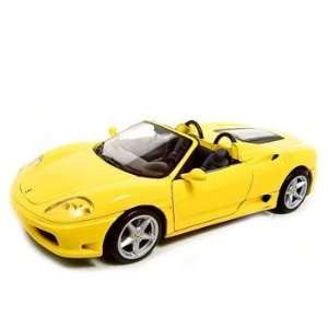 FERRARI 360 MODENA SPIDER YELLOW 118 SCALE DIECAST MODEL