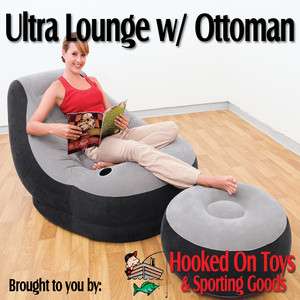   Lounge Inflatable Chair w/ Ottoman   Dorm Room and Bedroom Furniture