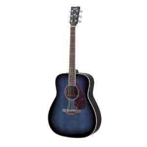  Yamaha FG720S Acoustic Guitar, Ocean Blue Burst Musical 