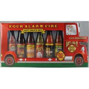 Four Alarm Fire Hot 6 Sauce Set  Grocery & Gourmet Food