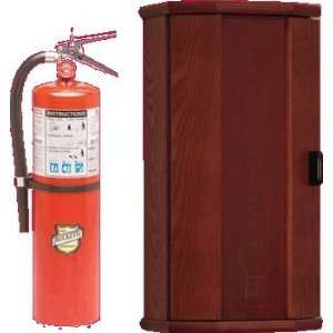 com Wooden Fire Extinguisher Cabinet with 10 LB Dry Chemical ABC Fire 