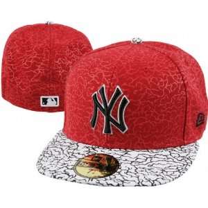   Yankees Fitted Hat New Era 59FIFTY Scarlet/White EITR 2 Fitted Hat