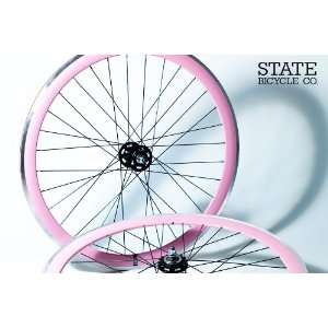  State Bicycle Co.   Pink w/ Black Fixed Gear DEEP PROFILE 