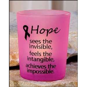 Breast Cancer HOPE Flameless Votive Candle, THREE PACK, from Fantasy 