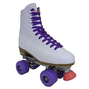   Outdoor White on Purple Ladies Womens Girls Kids Quad Roller Skates