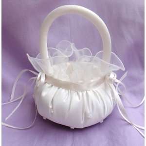  Ivory Flower Girl Basket   Special Purchase