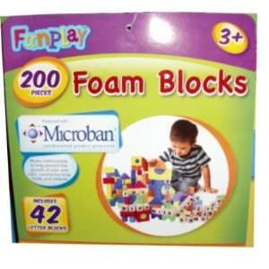    200 piece Foam Blocks (Includes 42 Letter Blocks) Toys & Games