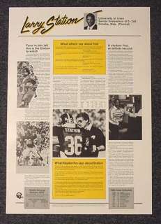 Old Iowa Hawkeyes 1985 This Is The Station Larry Station Football 