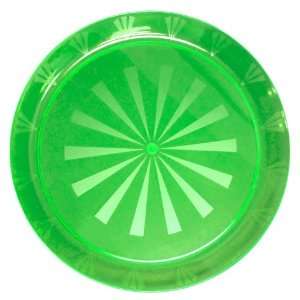   Party By Northwest Enterprises Neon Green Round Plastic Tray (16