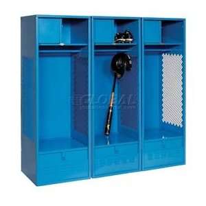  All Welded 3 Wide Gear Locker With Foot Locker Top Shelf 