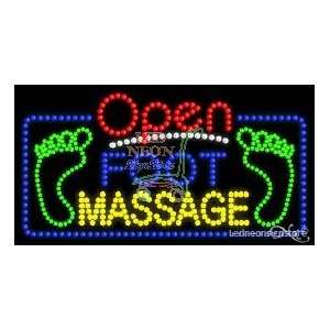 Foot Massage LED Sign 17 inch tall x 32 inch wide x 3.5 inch deep 