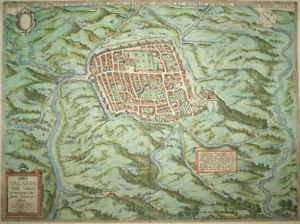 ITALY CAIAZZO, CASERTA CAMPANIA. BRAUN & HOGENBERG 1598  