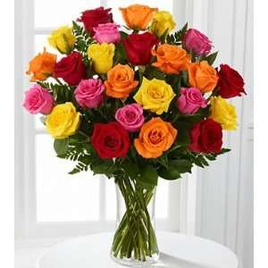   Flower Bouquet   24 Stems Of 16 Inch Roses   Vase Included 