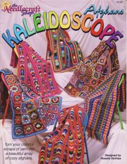 Kaleidoscope Afghans crochet patterns colorful scrap  