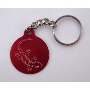  Laser Etched Gecko Key Chain 