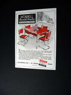 Howell Chromsteel kitchen table chairs 1946 print Ad  