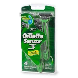 30 Gillette Sensor 3 Disposable Razor with Shave Conditioning Strip
