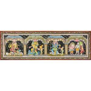  Goddess Durga, Shri Hanuman, Goddess Kali and Shiva Family 