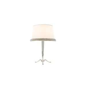 Barbara Barry Isadora Table Lamp in Polished Silver with Silk Shade by 