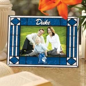  Duke Blue Devils Art Glass Horizontal Picture Frame 