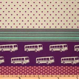   Linen Blend Canvas Bus Grape Fabric By The Yard Arts, Crafts & Sewing