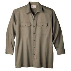  Dickies Extra Large Khaki Mens Long Sleeve Work Shirt 