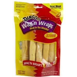  Dingo WagN Wraps Slims   Chicken Basted   5 X 8.75   8 