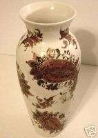 Lenox Large Vase Burnished Amber in Paisley & Gold Design 13 Tall New 