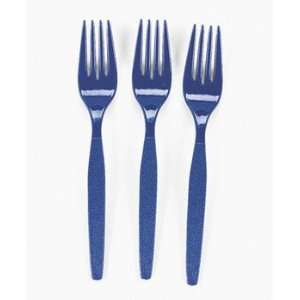  Plastic Royal Blue Forks   Tableware & Cutlery & Utensils 
