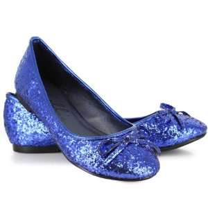 Lets Party By Ellie Shoes Mila Blue Glitter Adult Ballet Flats / Blue 