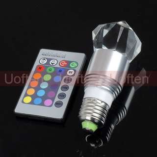   16Color RGB Diamond Crystal Flash LED Light Bulb with Remote Control