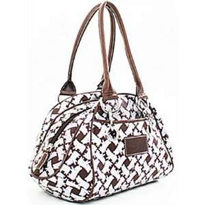    Cupidos   Brown & White Bear Print Handbag 