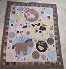 Adorable new baby crib quilt cow sheep pig chicken hors