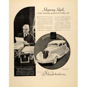   Ad Studebaker Antique Cars Louis Florsheim Luxury   Original Print Ad