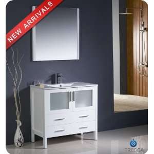   Torino 36 Wood Vanity with Main Cabinet, Countertop, Sink, Mirror