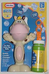 LITTLE TIKES BUBBLE COUNTIN CHOMPER PINK & YELLOW HIPPO ~ BRAND NEW 