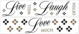 LIVE LAUGH LOVE Words Wall Stickers Quote Vinyl Applique Decals Room 