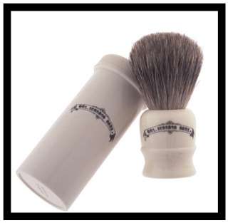 Pure Badger Bristle Travel Shaving Brush w/Plastic Case 788475002605 