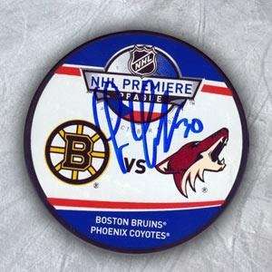  Tim Thomas Hockey Puck   2010 Prague 1st   Autographed NHL Pucks 