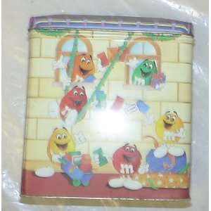  M&ms Holiday Tin (Read Condition Notes)  Bricklayers 