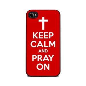  Keep Calm and Pray On   iPhone 4s Silicone Rubber Cover 