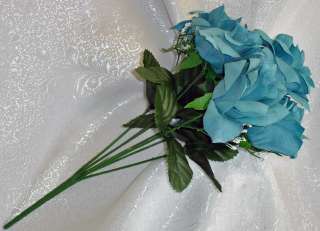   ~ TURQUOISE BLUE MERMAID ~ Soft Silk Wedding Flowers Bouquets  