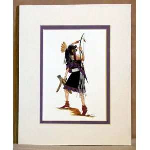  Warrior Maiden Hopi Kachina Matted Print