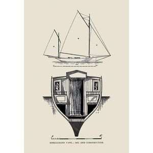  Single Hand Yawl Rig & Construction   16x24 Giclee Fine 