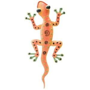 Tropical Rainforest Gecko Lizard Metal Wall Art Decor  