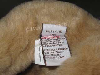 GUND MUTTSY Dog 1361 Plush Tan Laying PUPPY 17 Stuffed Animal Toy 