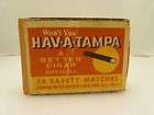 antique vintage hav a tampa better cigar safety match box