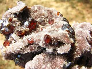 Ruby Shiny Sphalerite Crystal Mineral Didplay Specimen  