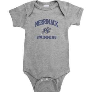 Merrimack Warriors Sport Grey Varsity Washed Swimming Arch Baby 